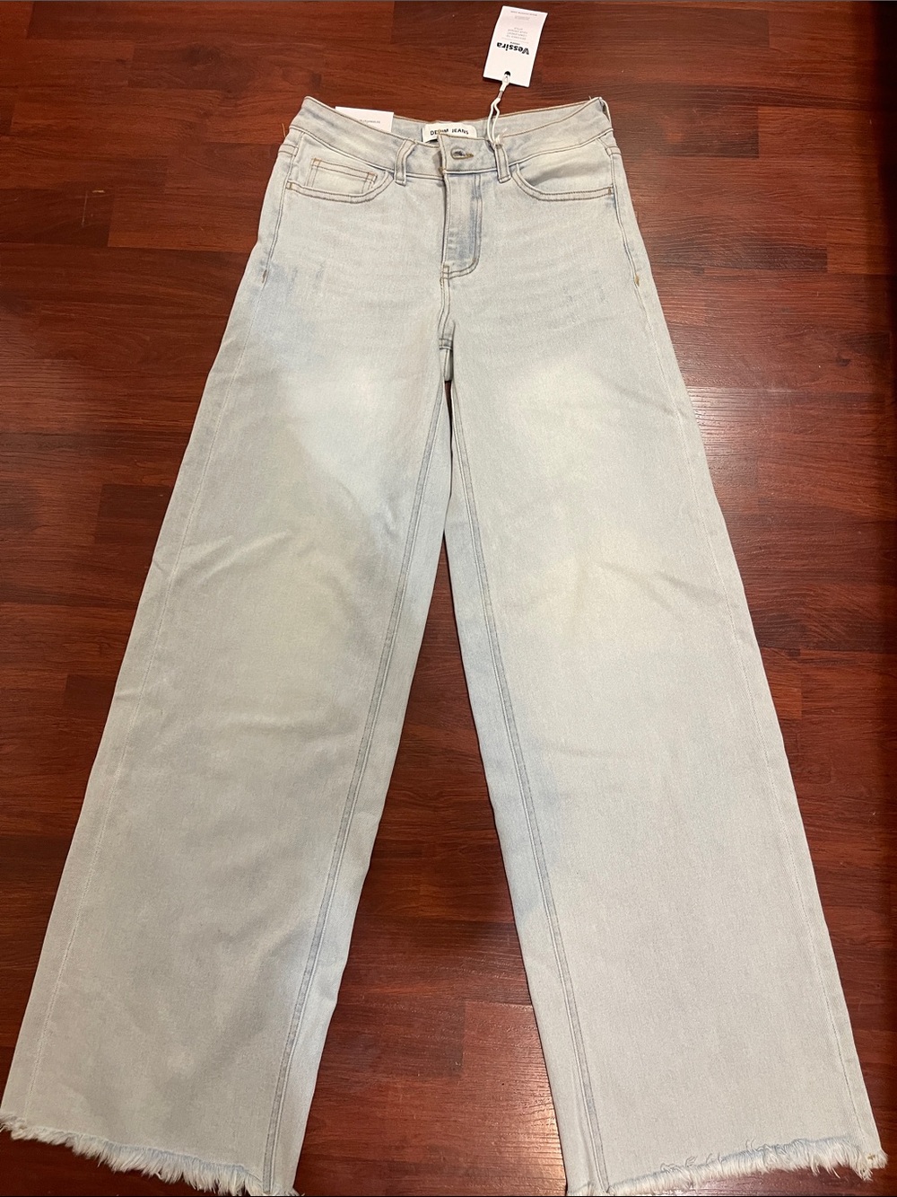 Vessi Light Wash Wide-Leg Denim Jeans